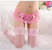 Sexy garter ren gợi cảm trong suốt garter nhiều màu sắc mà không cần vớ - Nịt Tất