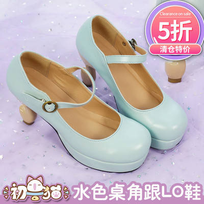 taobao agent Early Beast Cat spot] LOLITA Lolita LO Shoe Shoes Water Waterproof table corner of the table and cosplay high heel