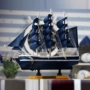 Châu Âu Địa Trung Hải nhà phòng khách trang trí sáng tạo thủ công bằng gỗ mô hình thuyền nhỏ đồ trang trí quà tặng trang trí nội thất