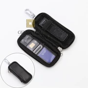 Túi hoàn thiện kỹ thuật số da Đĩa U Thẻ SD Thẻ SIM Thẻ TF tìm nạp kim Túi lưu trữ đa chức năng Túi đeo tay khóa móc chìa khóa