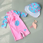 Áo tắm trẻ em trẻ em bé gái chống nắng trẻ em 1-3 tuổi 3-4 áo tắm bé gái dính liền - Bộ đồ bơi của Kid