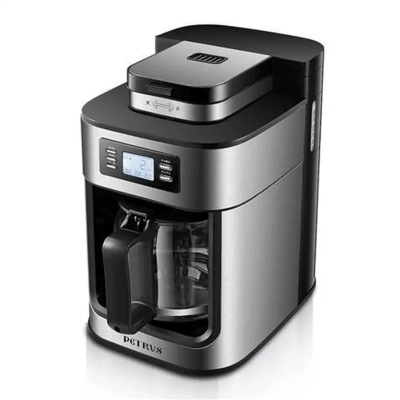 Máy pha cà phê Espresso có nắp, máy xay tự động, ấm đun nước, mini cầm tay, quán trà sữa mới - Máy pha cà phê