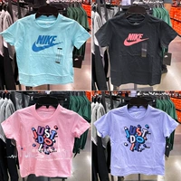 Nike, весенняя спортивная футболка с коротким рукавом, подходит для подростков