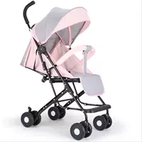 Xe đẩy em bé có thể ngồi ngả siêu nhẹ cảnh cao gấp mini ô trẻ em bốn bánh giảm xóc xe đẩy BB - Xe đẩy / Đi bộ xe đẩy tập đi