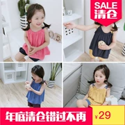 Quần áo trẻ em nữ Abao phần mỏng 2018 mới cho bé gái ngoại khí khai thác set đồ cho bé mùa hè hai mảnh