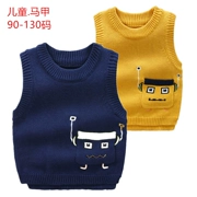 Áo vest bé trai vest cotton 2019 mùa thu trẻ em đan áo vest trẻ em vest 3037 - Áo ghi lê