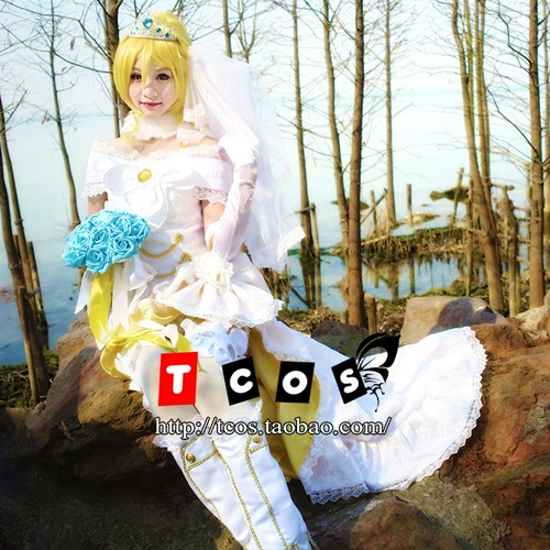 TCOS Lovelive Flower Braision Awakening Wedding Wedding Cose Cosplay Clothing Женщина