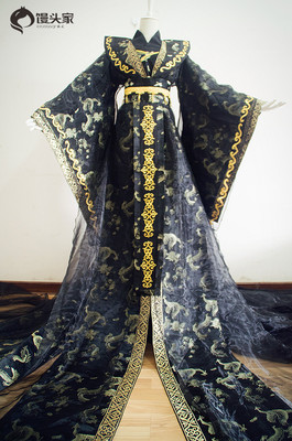 taobao agent Cosplay Yu Yueyue/Killing Mo/Wu Zetian Black Domineering Dragon King Women's Costume Emperor Queen Mother