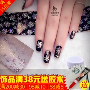 Nhãn dán móng tay mới Công cụ làm móng Star Star Transfer Sticker Giáng sinh Bản giao hưởng Bông tuyết trắng Nail Sticker Đóng chai