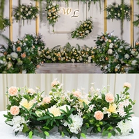 Sắp xếp đám cưới mô phỏng cắm hoa đường sân khấu dẫn hoa hoa cưới sảnh mềm trang trí cửa sổ chụp ảnh đạo cụ trang trí - Trang trí nội thất đồ dcor phòng ngủ
