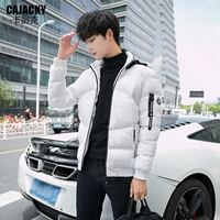 Áo khoác cotton Kadike nam 2018 mùa đông mới Slim hit màu trùm đầu cotton phù hợp với thời trang nam giới trẻ trung cộng - Quần áo độn bông thể thao áo phao đại hàn