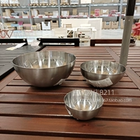 Ikea Ikea Brown Da Сервисная блюдо из нержавеющей стали для домашнего салата большая миска из нержавеющей стали.