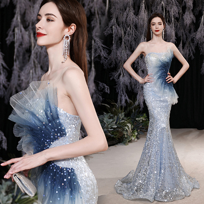 taobao agent Evening dress for bride, wedding dress, for catwalk, 
