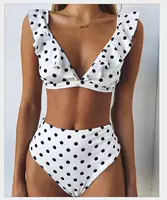 Bikini mới Deep V Bikini Châu Âu và Mỹ Amazon Bikini Bikini Bikini Dot Dot In Đồ bơi gợi cảm - Bikinis đồ tắm biển nữ cao cấp