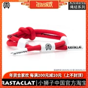 RASTACLAT Little Lion Street Series VIBES TÍCH CỰC Vòng đeo tay bằng ren đỏ trắng