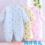 Babyiesies mùa thu và mùa đông cotton của phụ nữ ấm áp romper dài tay mùa đông nam quần áo trẻ em quần áo mùa thu quần áo trẻ sơ sinh bodysuit bé trai 0-24 tháng