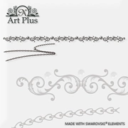 ArtPlus Swarovski Elements Crystal Lace Tattoo Sticker Cơ quan sơn hình xăm không thấm nước Sticker
