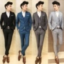 Ánh sáng màu xám của nam giới thường nhỏ phù hợp với phù hợp với chú rể váy cưới Slim Hàn Quốc phiên bản của kích thước lớn 5XL người đàn ông béo phù hợp với blazer nam