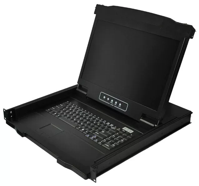 KVM переключатель 17 дюймов широкоформатный 1 USB LCD KVM всё-в-одном 47 см глубины
