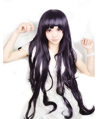 taobao agent Bullet theory break/projectile rotation dance sin Mu Mi -black 1 meter micro -rolled cos wig three -off layer