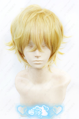 taobao agent Karneval carnival and instrument COS micro -rolled prince gold short hair cos wigs cosplau wig