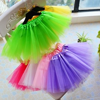 Детский многоцветный наряд маленькой принцессы, юбка в складку, костюм, юбка-пачка