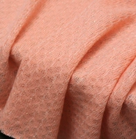 + Vải dệt kim màu hồng flash dễ thương dây vàng 45 nhân dân tệ rộng 1,65 mét - Vải vải tự làm thun cotton 4 chiều