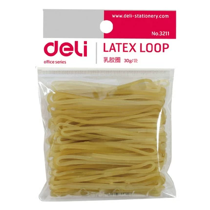 Deli Stationery Deli 3211 Латексное кольцо/оленя резиновая полоса 30 г/банк пакетов/финансы должны быть использованы