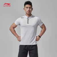 Li Ning áo sơ mi nam tay ngắn 2018 mới đào tạo loạt đồ thể thao áo sơ mi nam thể thao mùa hè áo polo zara