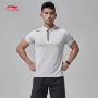 Li Ning áo sơ mi nam tay ngắn 2018 mới đào tạo loạt đồ thể thao áo sơ mi nam thể thao mùa hè áo polo zara