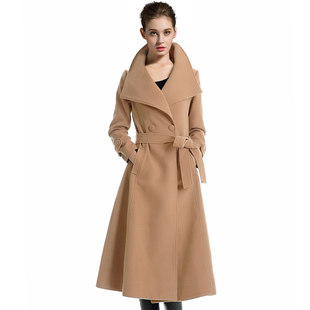 Long Extra-Long Coat, Demi-Season down Jacket, Fitted Brace, Korean Style, 2017 TREND