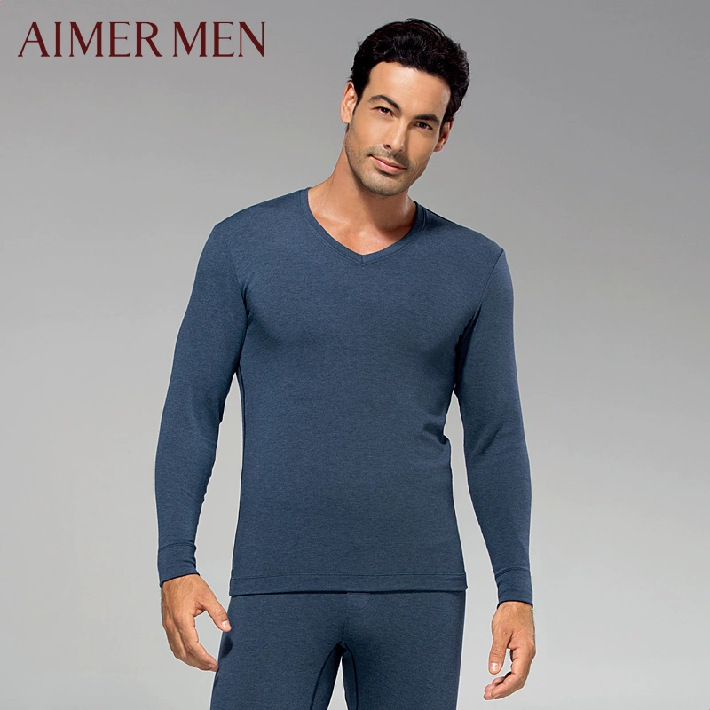 Ông Aimu mùa thu và mùa đông đồ lót đích thực cashmere cashmere đơn lớp dày áo ấm nam NS72J11 - Áo ấm