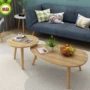 Kết hợp phòng khách căn hộ tối giản những giọt nước đen phòng trên một bàn tròn nội thất hiện đại nhỏ kích thước hình bầu dục - Bàn trà bàn sofa mặt kính