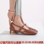 2018 mới sandal size nữ hè 31 32 33 dày với giày chic retro sandal baotou với hoang dã dép bitis nữ