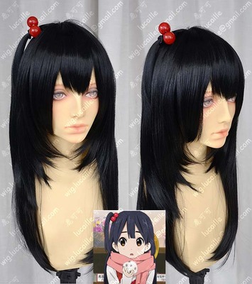 taobao agent Yuzi Supermarket North Baichuan filling red cherry hair circle black 60 cm direct hair cosplay wig