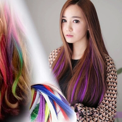 Японское наращивание волос, флуоресцентный парик, аксессуар для волос, прямые волосы