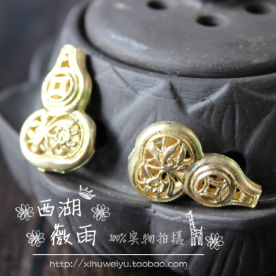 taobao agent Brass copper Chinese hairpin, bracelet, accessory, 25×17mm