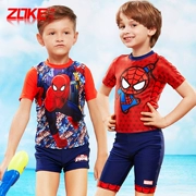 Đồ bơi cho bé trai ZOKE chia đôi góc phẳng 2016 mới to boy người nhện hoạt hình quần bơi phù hợp với đồ bơi - Bộ đồ bơi của Kid