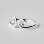 Nhẫn nữ bằng bạc 925 sterling nhẫn nữ yêu thích chặt chẽ Phiên bản Hàn Quốc của chiếc nhẫn mở nhỏ và đơn giản dễ thương