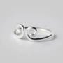 Nhẫn nữ bằng bạc 925 sterling nhẫn nữ yêu thích chặt chẽ Phiên bản Hàn Quốc của chiếc nhẫn mở nhỏ và đơn giản dễ thương nhẫn đôi đẹp