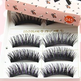 YH045 You Ke Beauty Makeup Японский черный симпах фальшивые ресницы черные плюс фиолетовый толстый кросс -кросс