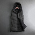Của nam giới coat thêm dày bông vest mùa đông có thể tháo rời cap dài vest vest vai áo vest thủy triều đơn giản 06 Áo vest cotton