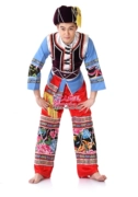 Miao quốc tịch thiểu số trang phục khiêu vũ nam dành cho người lớn Vân Nam Yi người Liangshan Quý Châu Tujia trang phục biểu diễn
