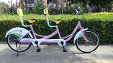 Двухместный / трехместный велосипед 奥威特双人自行车多人车景区出租用车家庭健身车型多色可选