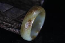 Подвеска для автомобиля 商周凝脂玉籽料龙云纹手镯极致完美品相古玉老玉油润包浆包老