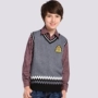 Mùa thu mới thanh niên tóc vest nam big boy len vest không tay áo len áo len cardigan phiên bản Hàn Quốc áo len không tay