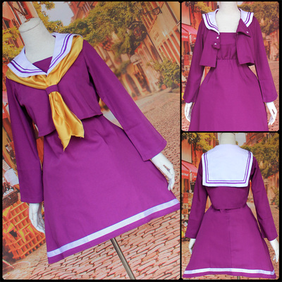 taobao agent COSPLAY clothing game life no game no life white school style high school service purple school uniform