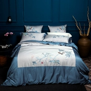 Cổ điển Trung Quốc phong cách mới Trung Quốc sản phẩm giường 60 bông thêu bốn mảnh bông thêu mô hình phòng giường