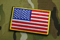 7GEAR Mỹ American Flag Chương Chất Lượng Cao Thêu Velcro Tấm 3D Thêu Sticker Lớn Màu Cơ Bản miếng dán ủi quần áo rách
