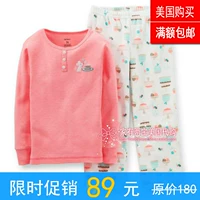 Детская осенняя пижама, термобелье, комбинезон, комплект, США, длинный рукав